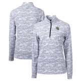 New Orleans Saints Cutter & Buck Women's Helmet Logo Traverse Camo Print Stretch Quarter-Zip Pullover Top - Charcoal for sale
