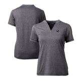 Jacksonville Jaguars Cutter & Buck Women's Helmet Logo DryTec Forge Stretch V-Neck Blade Top - Heather Charcoal online