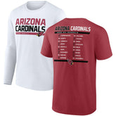 Arizona Cardinals Two-Pack 2023 Schedule T-Shirt Combo Set - Cardinal/White for sale
