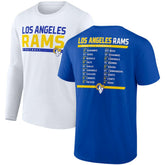 Los Angeles Rams Two-Pack 2023 Schedule T-Shirt Combo Set - Royal/White online