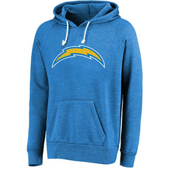 Justin Herbert Los Angeles Chargers Majestic Threads Name & Number Tri-Blend Pullover Hoodie - Powder Blue online