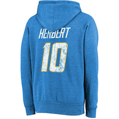 Justin Herbert Los Angeles Chargers Majestic Threads Name & Number Tri-Blend Pullover Hoodie - Powder Blue online