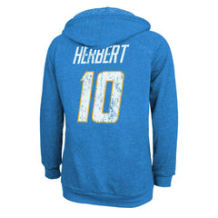 Justin Herbert Los Angeles Chargers Majestic Threads Women's Name & Number Tri-Blend Pullover Hoodie - Powder Blue online