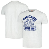 Chicago Cubs Homage Bleacher Bums Hyper Local Tri-Blend T-Shirt Ash