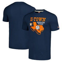 Houston Astros Homage H-Town Texas Hyper Local Tri-Blend T-Shirt Navy
