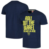 Milwaukee Brewers Homage Gangs All Here Hyper Local Tri-Blend T-Shirt Navy