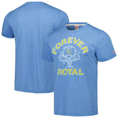 Kansas City Royals Homage Doodle Collection Forever Royal Tri-Blend T-Shirt Light Blue