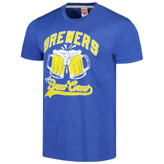 Milwaukee Brewers Homage Doodle Collection The Brew Crew Tri-Blend T-Shirt Royal