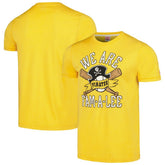 Pittsburgh Pirates Homage Doodle Collection We Are Fam-A-Lee Tri-Blend T-Shirt Gold