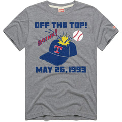 Texas Rangers Homage Doodle Collection Off the Top Tri-Blend T-Shirt Gray