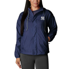 New York Yankees Women's Flash Challenger Full-Zip Windbreaker Jacket Navy