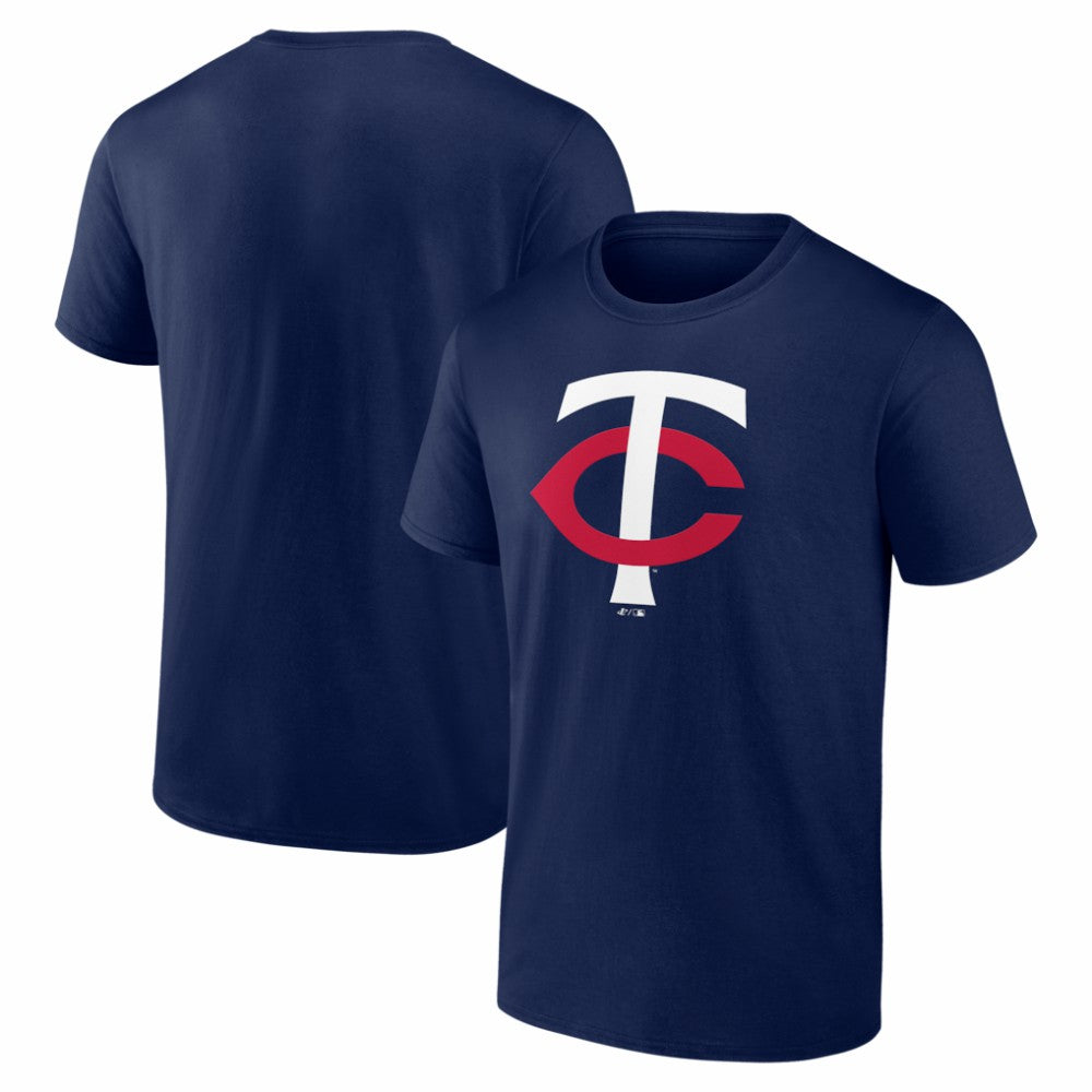 Minnesota Twins Logo Athletic Official Logo T-Shirt Navy