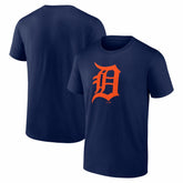 Detroit Tigers Logo Athletic Official Logo T-Shirt Navy