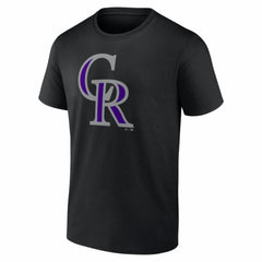 Colorado Rockies Logo Athletic Official Logo T-Shirt Black