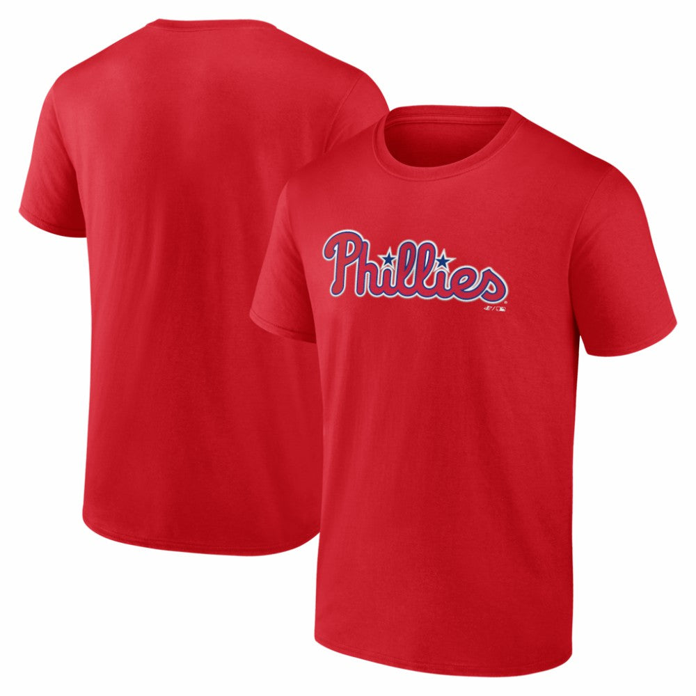 Philadelphia Phillies Logo Athletic Wordmark T-Shirt Red