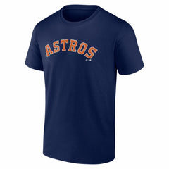 Houston Astros Logo Athletic Wordmark T-Shirt Navy