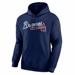 Atlanta Braves Logo Athletic Wordmark Hoodie Navy