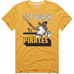 Pittsburgh Pirates Homage x Topps Tri-Blend T-Shirt Gold