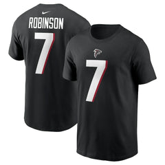 Bijan Robinson Atlanta Falcons Player Name & Number T-Shirt - Black online