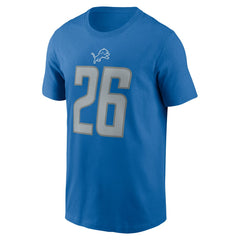 Jahmyr Gibbs Detroit Lions 2023 NFL Draft First Round Pick Player Name & Number T-Shirt - Blue on sale