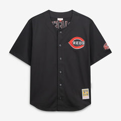 Ken Griffey Jr. Cincinnati Reds Big & Tall Cooperstown Mesh Batting Practice Jersey Black