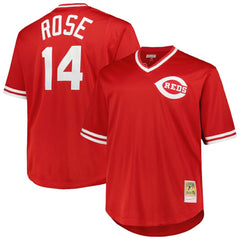 Pete Rose Cincinnati Reds 1984 Cooperstown Collection Mesh Pullover Jersey Red