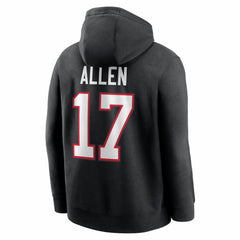Josh Allen Buffalo Bills Name & Number Fleece Hoodie - Black for sale