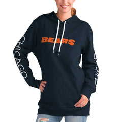 Chicago Bears G-III 4Her by Carl Banks Women's Extra Inning Pullover Hoodie - Navy for sale
