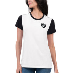 Las Vegas Raiders G-III 4Her by Carl Banks Women's Fashion Illustration T-Shirt - White/Black cheap