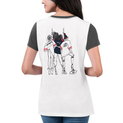 New England Patriots G-III 4Her by Carl Banks Women's Fashion Illustration T-Shirt - White/Navy outlet