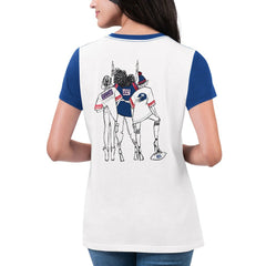 New York Giants G-III 4Her by Carl Banks Women's Fashion Illustration T-Shirt - White/Royal cheap