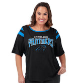 Carolina Panthers G-III 4Her by Carl Banks Women's Plus Size Linebacker T-Shirt - Black on sale