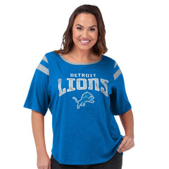 Detroit Lions G-III 4Her by Carl Banks Women's Plus Size Linebacker T-Shirt - Royal on sale