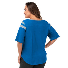 Detroit Lions G-III 4Her by Carl Banks Women's Plus Size Linebacker T-Shirt - Royal on sale