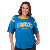 Los Angeles Chargers G-III 4Her by Carl Banks Women's Plus Size Linebacker T-Shirt - Light Blue cheap