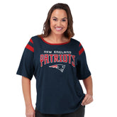 New England Patriots G-III 4Her by Carl Banks Women's Plus Size Linebacker T-Shirt - Navy online