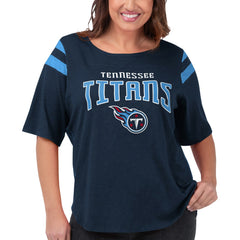 Tennessee Titans G-III 4Her by Carl Banks Women's Plus Size Linebacker T-Shirt - Navy outlet