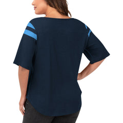 Tennessee Titans G-III 4Her by Carl Banks Women's Plus Size Linebacker T-Shirt - Navy outlet