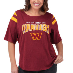 Washington Commanders G-III 4Her by Carl Banks Women's Plus Size Linebacker T-Shirt - Burgundy sale