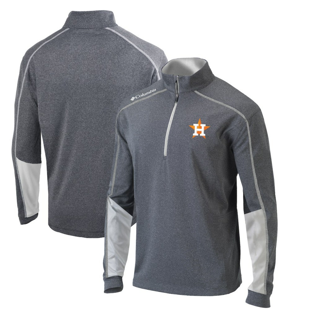 Houston Astros Omni-Wick Shotgun 2.0 Quarter-Zip Pullover Top Charcoal/White