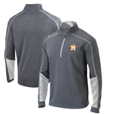Houston Astros Omni-Wick Shotgun 2.0 Quarter-Zip Pullover Top Charcoal/White