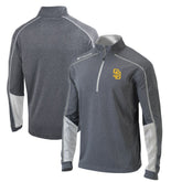 San Diego Padres Omni-Wick Shotgun 2.0 Quarter-Zip Pullover Top Charcoal/White