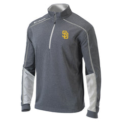 San Diego Padres Omni-Wick Shotgun 2.0 Quarter-Zip Pullover Top Charcoal/White