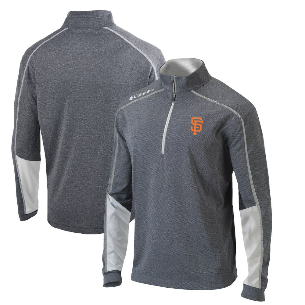 San Francisco Giants Omni-Wick Shotgun 2.0 Quarter-Zip Pullover Top Charcoal/White