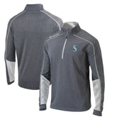 Seattle Mariners Omni-Wick Shotgun 2.0 Quarter-Zip Pullover Top Charcoal/White