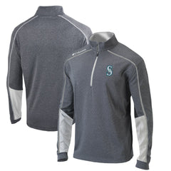 Seattle Mariners Omni-Wick Shotgun 2.0 Quarter-Zip Pullover Top Charcoal/White