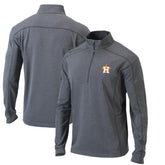 Houston Astros Omni-Wick Shotgun Quarter-Zip Pullover Top Heather Gray