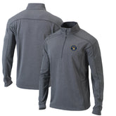 Milwaukee Brewers Omni-Wick Shotgun Quarter-Zip Pullover Top Heather Gray