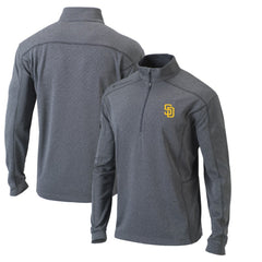 San Diego Padres Omni-Wick Shotgun Quarter-Zip Pullover Top Heather Gray
