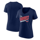 Chicago Cubs Women's Hometown Collection Those Cubbies V-Neck T-Shirt Navy